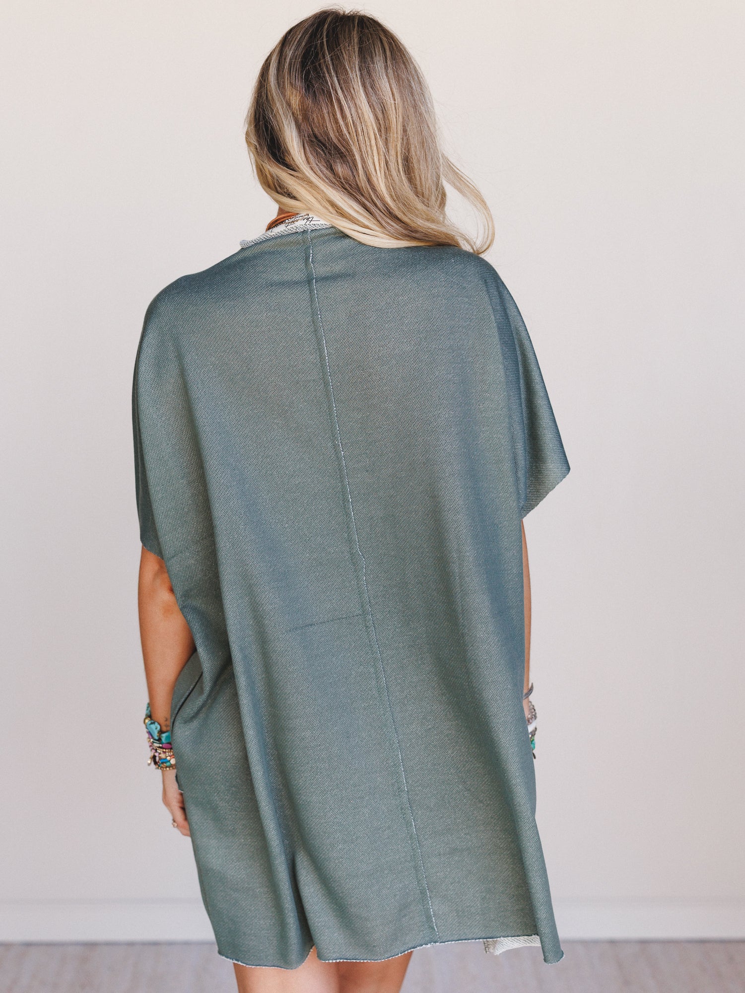 The Nest Laid Back Luxe Dress - Two Tone Olive