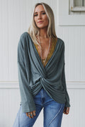 The Nest Twisted Harmony Top - Olive