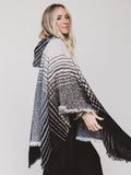 Grand Canyon Hooded Poncho - Black