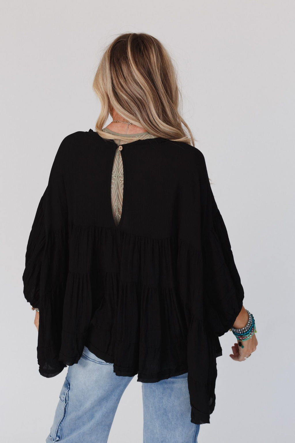 In The Clouds Tunic Top - Black