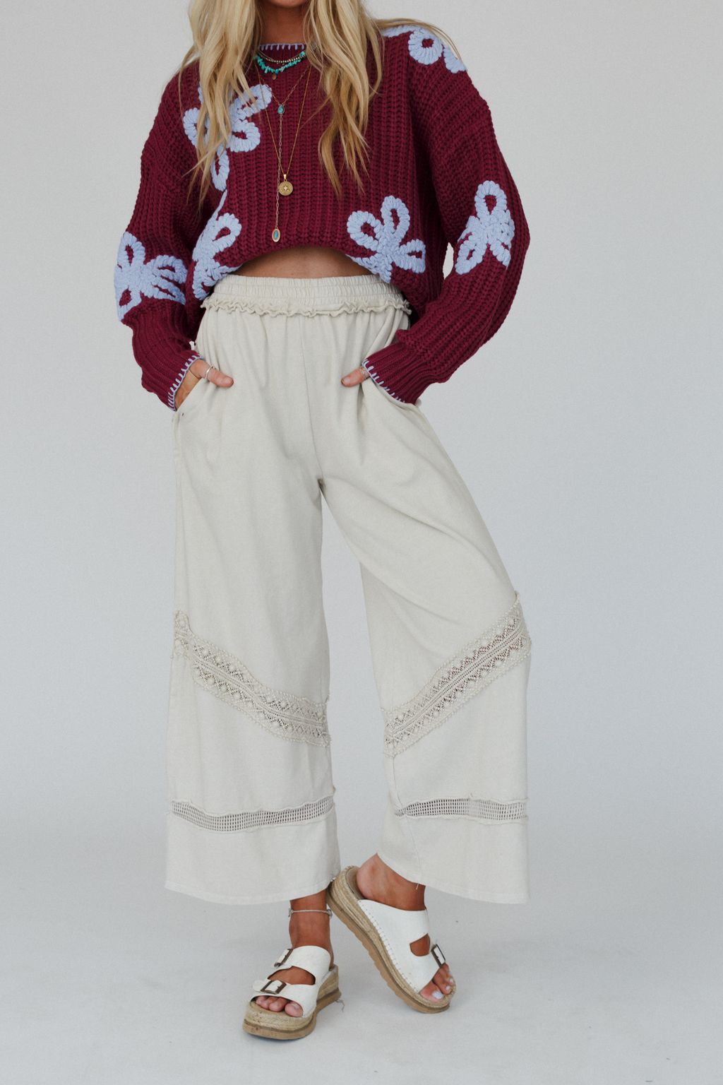 Any Day Wide Leg Pants - Taupe