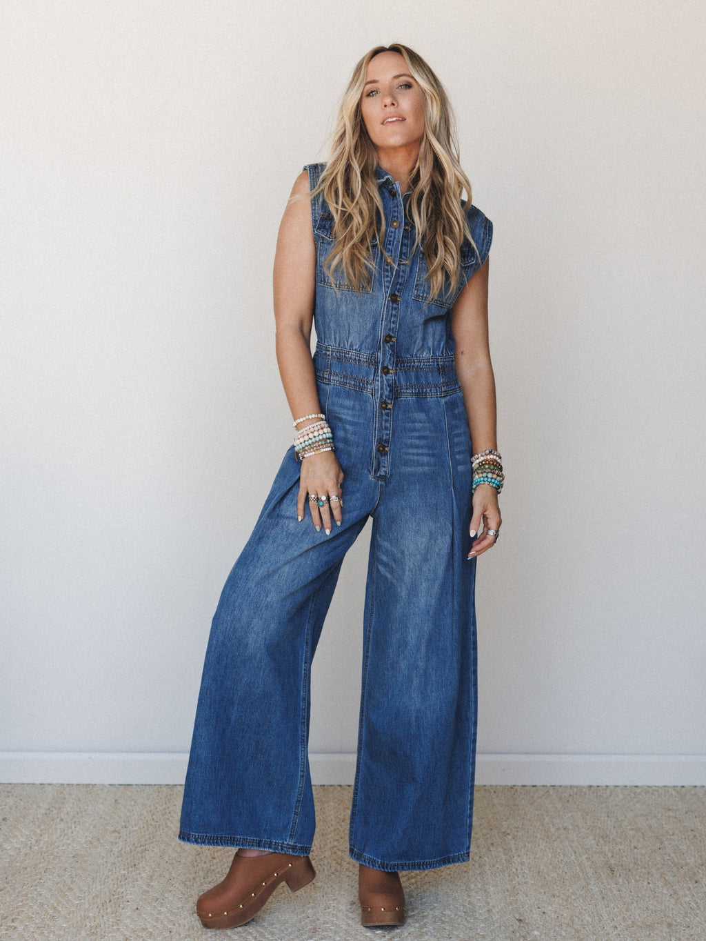 All Star Denim Jumpsuit - Medium Wash