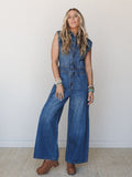 All Star Denim Jumpsuit - Medium Wash