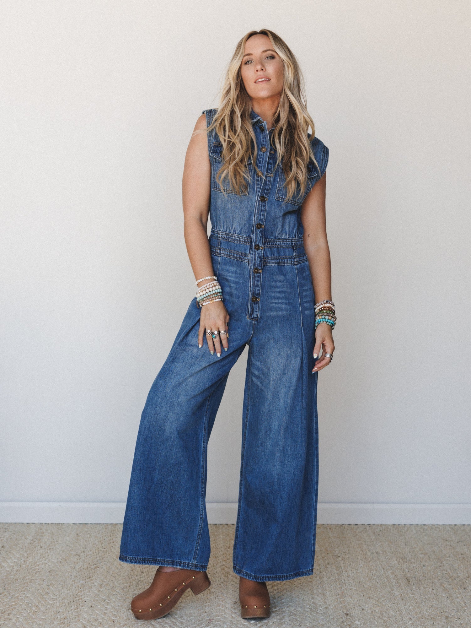 All Star Denim Jumpsuit - Medium Wash