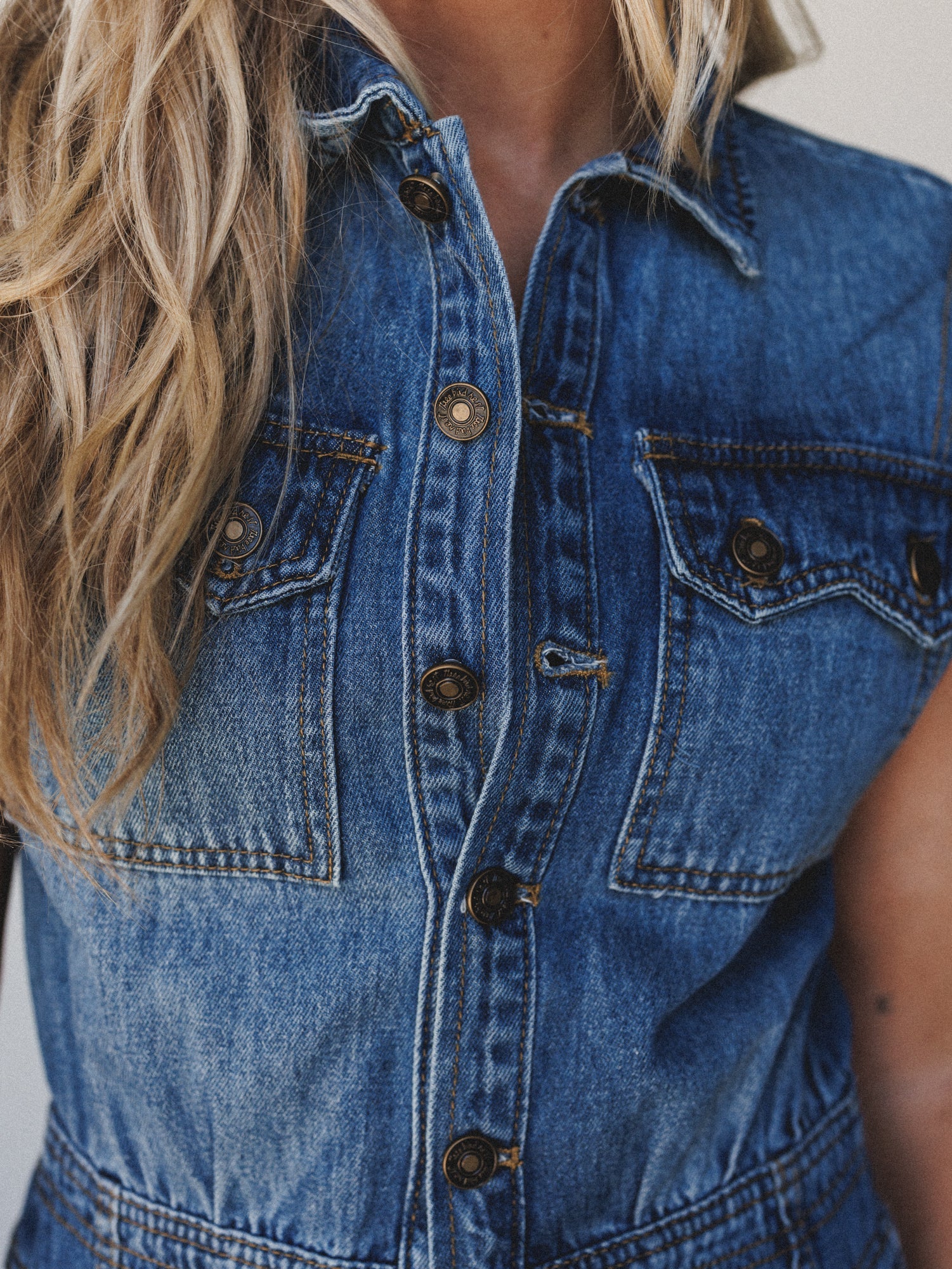 All Star Denim Jumpsuit - Medium Wash