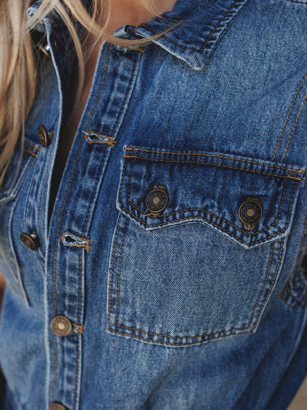 All Star Denim Jumpsuit - Medium Wash