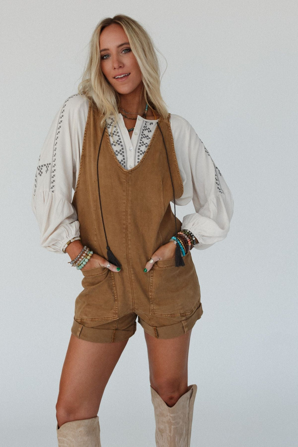 Jordyn Romper - Camel