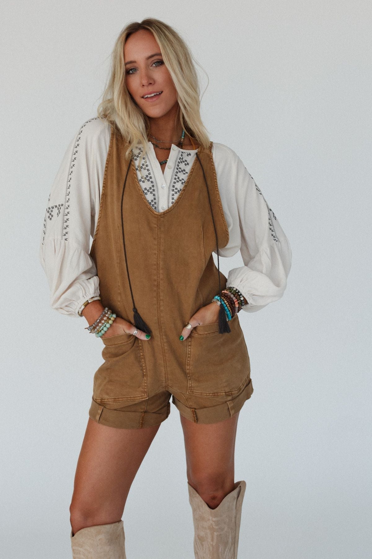 Jordyn Romper - Camel