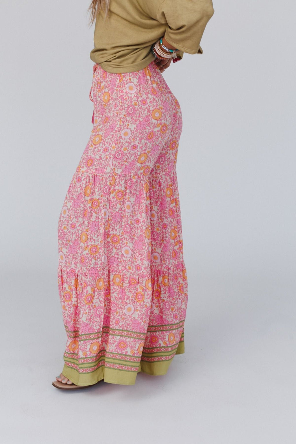 Kimmie Wide Leg Palazzo Pant - Coral