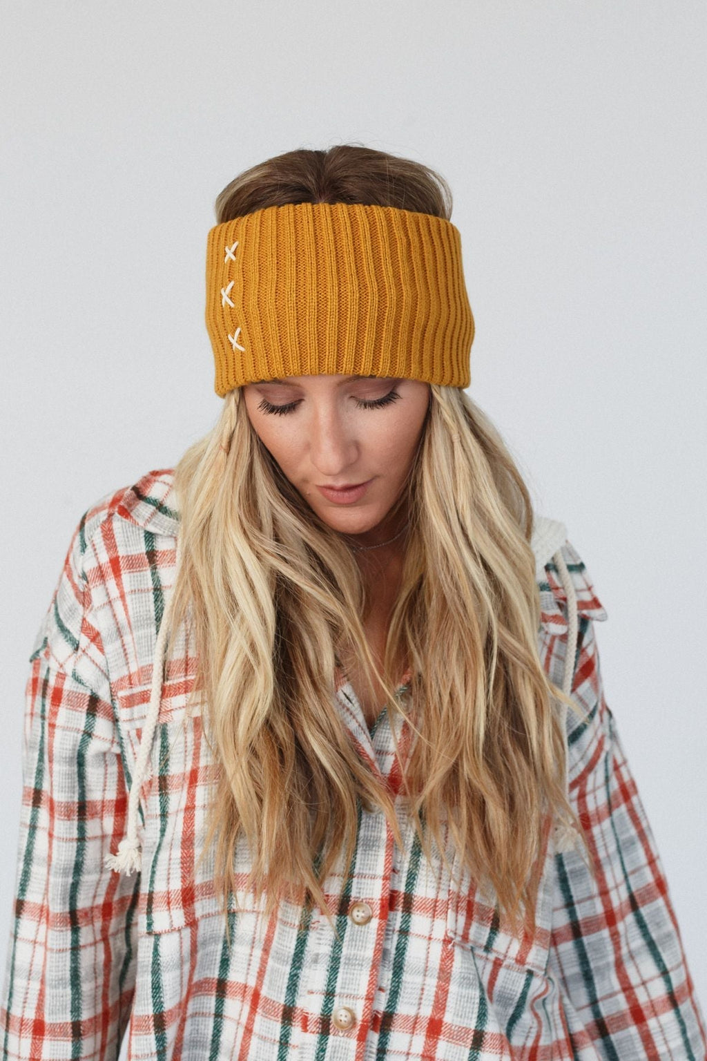 Sadia Embroidered Head Wrap - Mustard