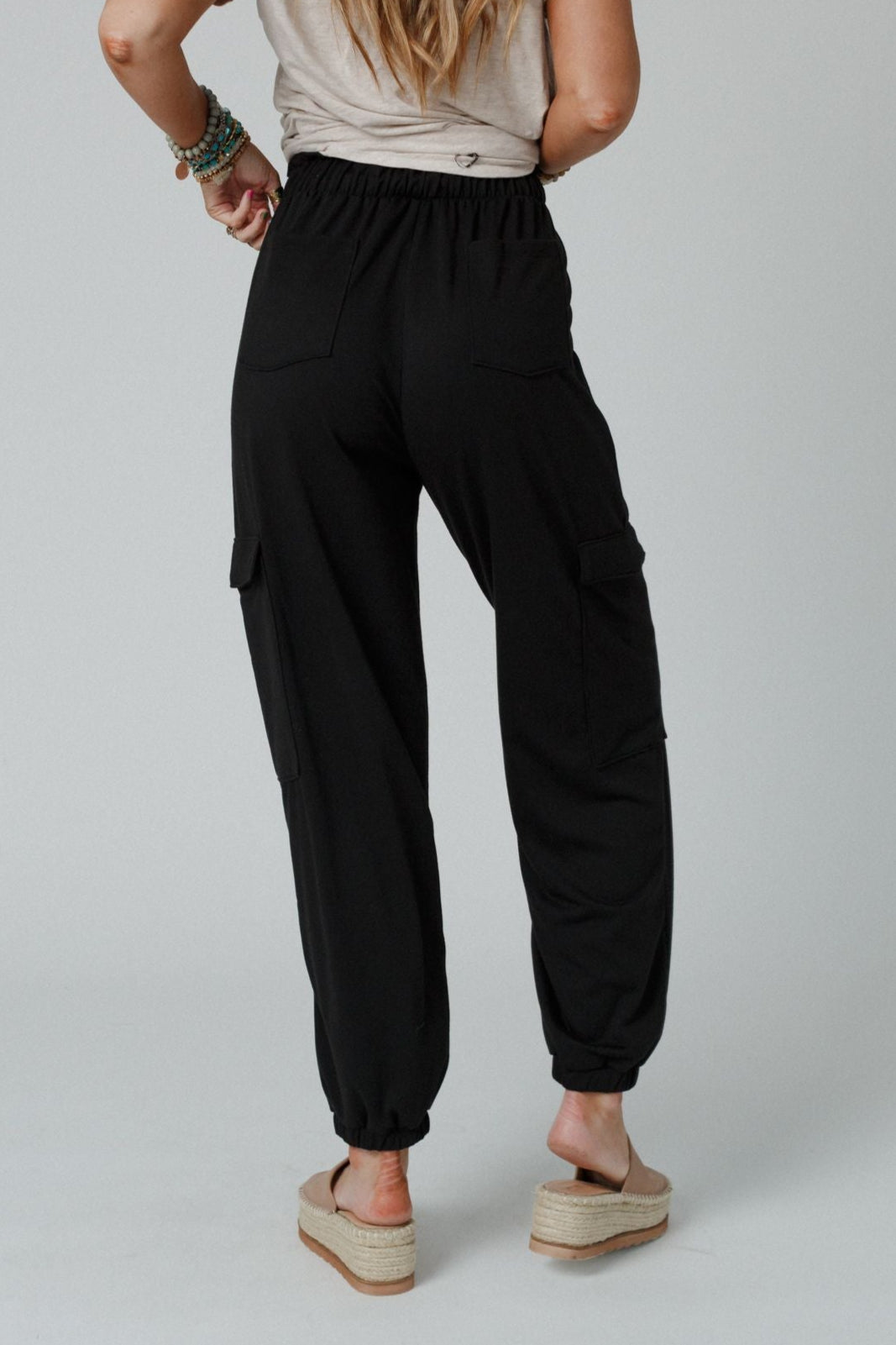 The Nest Easy Mornings Cinched Pants - Black