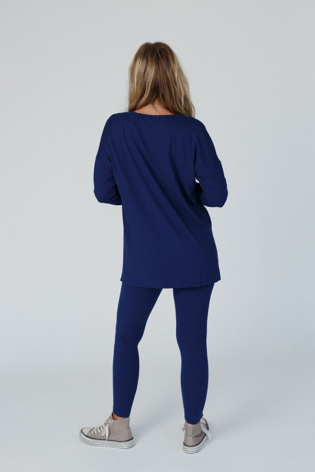Take A Breath Legging + Tunic Set - Navy