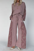 The Nest Cozy Haven Pants - Mauve Mauve