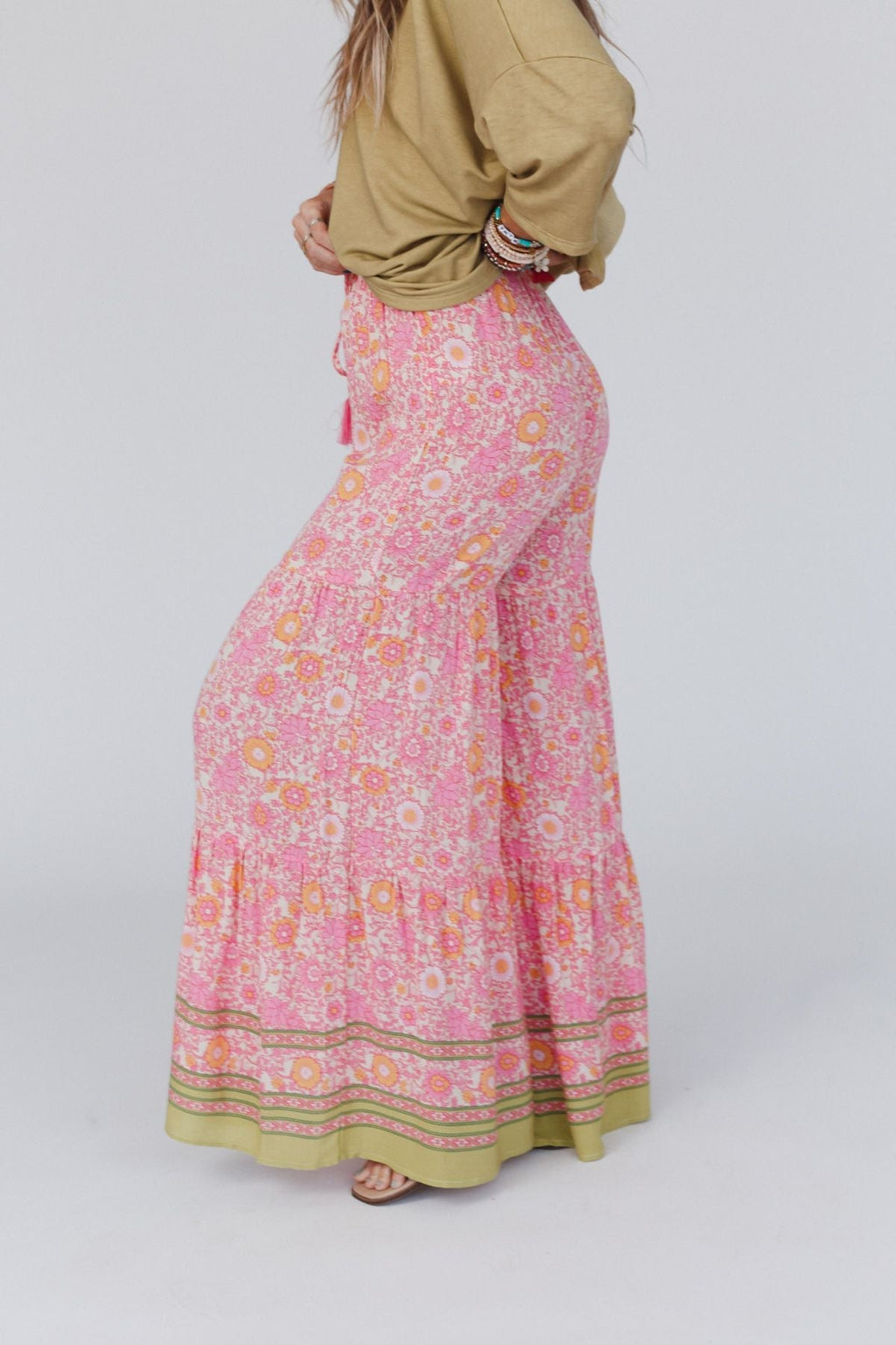 Kimmie Wide Leg Palazzo Pant - Coral
