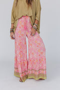 Kimmie Wide Leg Palazzo Pant - Coral